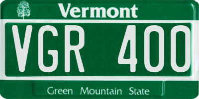 VT license plate VGR400