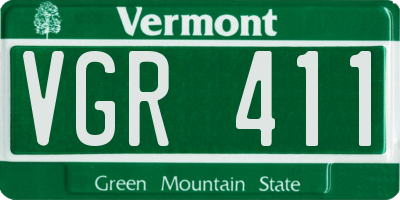 VT license plate VGR411