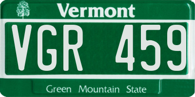 VT license plate VGR459