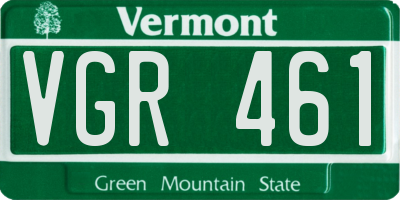 VT license plate VGR461