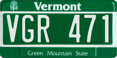 VT license plate VGR471
