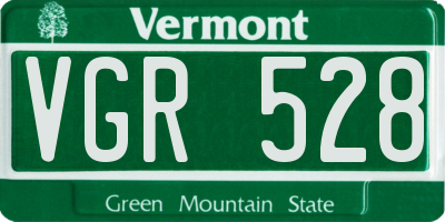 VT license plate VGR528