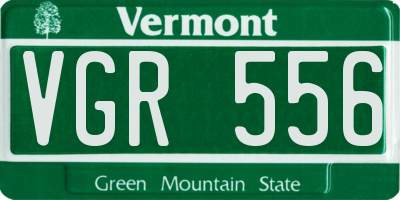 VT license plate VGR556
