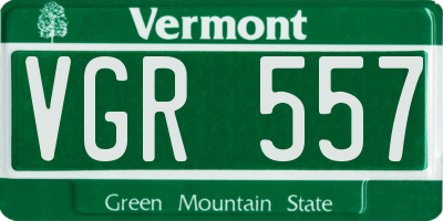 VT license plate VGR557