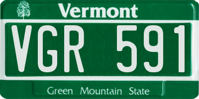 VT license plate VGR591