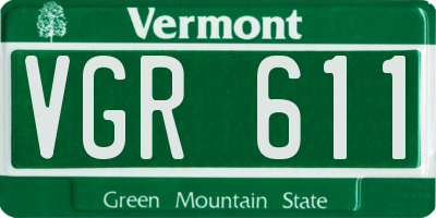 VT license plate VGR611