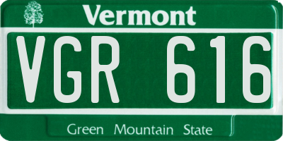 VT license plate VGR616