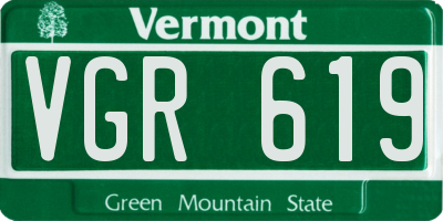 VT license plate VGR619