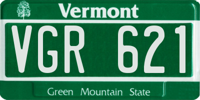 VT license plate VGR621
