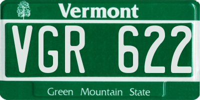 VT license plate VGR622