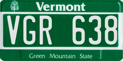 VT license plate VGR638