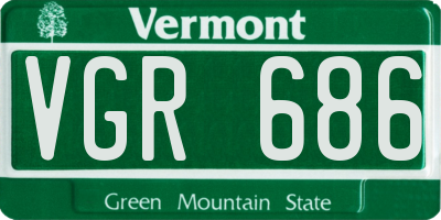 VT license plate VGR686