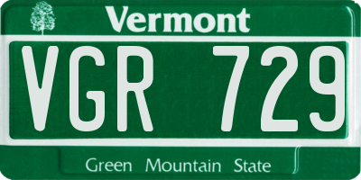 VT license plate VGR729