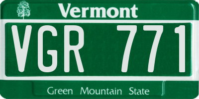 VT license plate VGR771