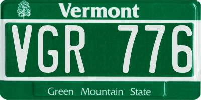 VT license plate VGR776