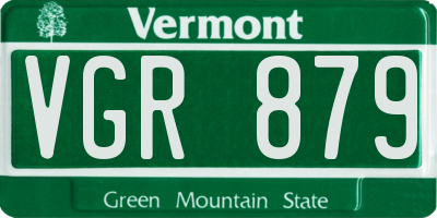 VT license plate VGR879