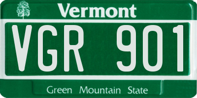 VT license plate VGR901