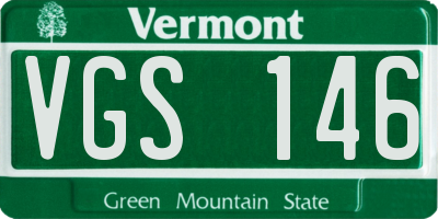 VT license plate VGS146