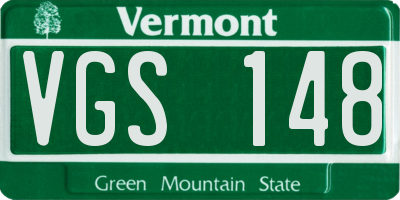 VT license plate VGS148