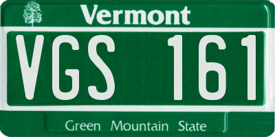 VT license plate VGS161