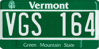 VT license plate VGS164