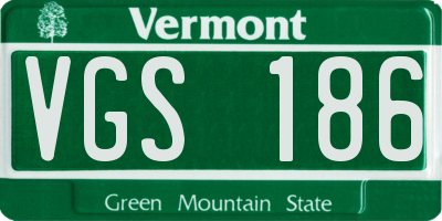 VT license plate VGS186