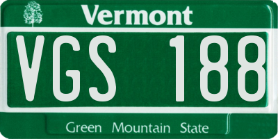 VT license plate VGS188