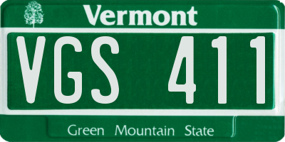 VT license plate VGS411