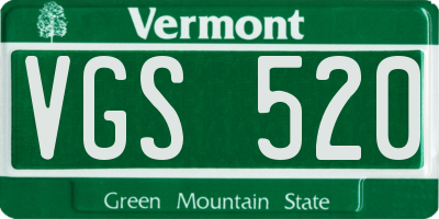VT license plate VGS520