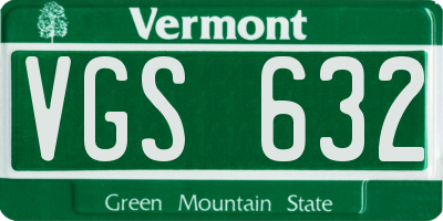 VT license plate VGS632