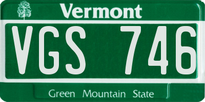 VT license plate VGS746