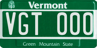 VT license plate VGT000