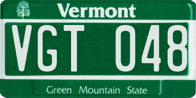 VT license plate VGT048