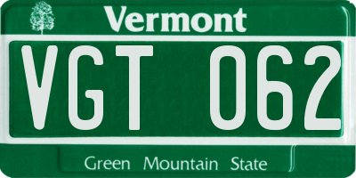 VT license plate VGT062