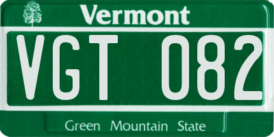 VT license plate VGT082