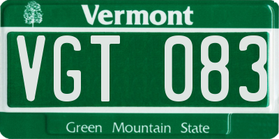 VT license plate VGT083