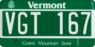 VT license plate VGT167