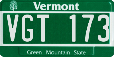 VT license plate VGT173