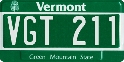 VT license plate VGT211