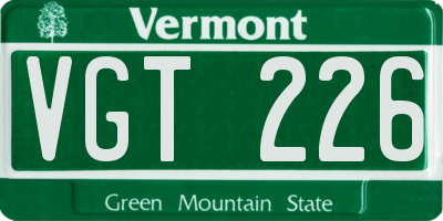 VT license plate VGT226