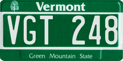 VT license plate VGT248