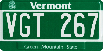 VT license plate VGT267