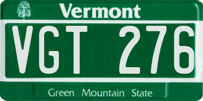 VT license plate VGT276