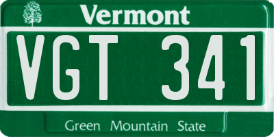 VT license plate VGT341