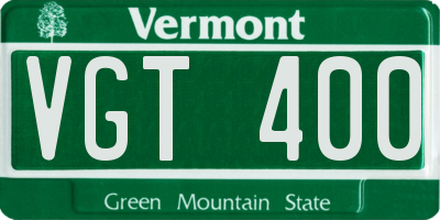 VT license plate VGT400
