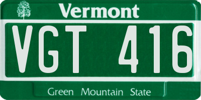 VT license plate VGT416