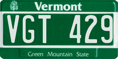 VT license plate VGT429