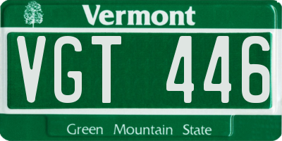 VT license plate VGT446