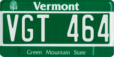 VT license plate VGT464