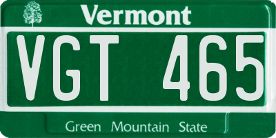 VT license plate VGT465